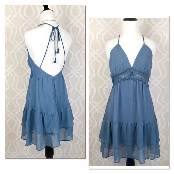 **TAKING DOWN 3/28 ** Baby Doll Blue Mini Dress - Picture 3 of 8